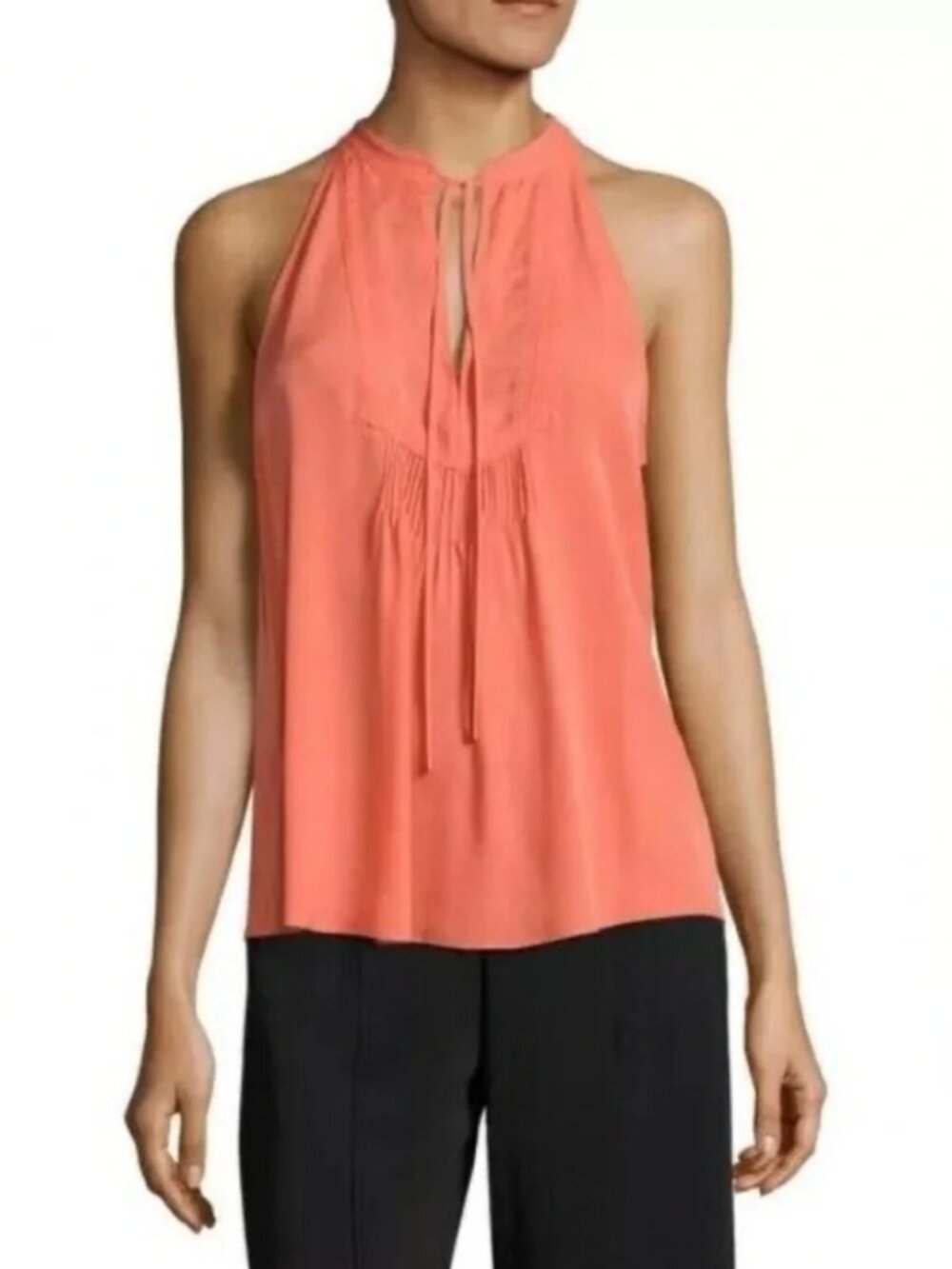 A.L.C. Levi Women's 100% Silk Sleeveless Tank Top Size 6 Coral